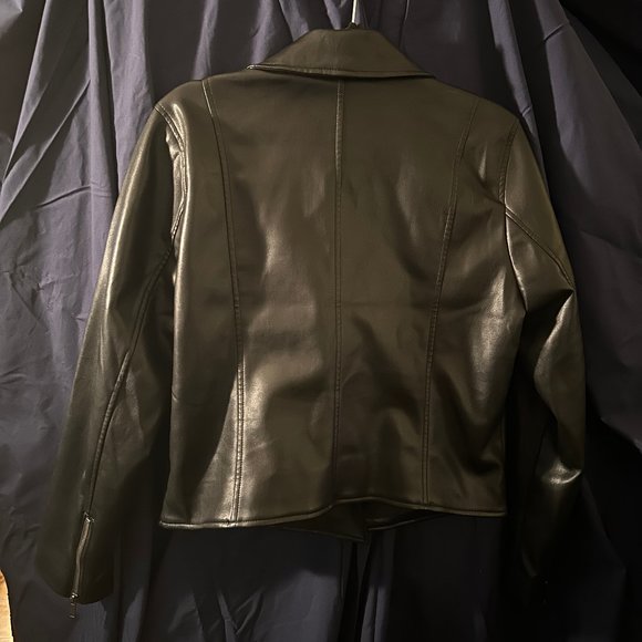 Gap Faux Leather Moto Jacket Large - Picture 6 of 11